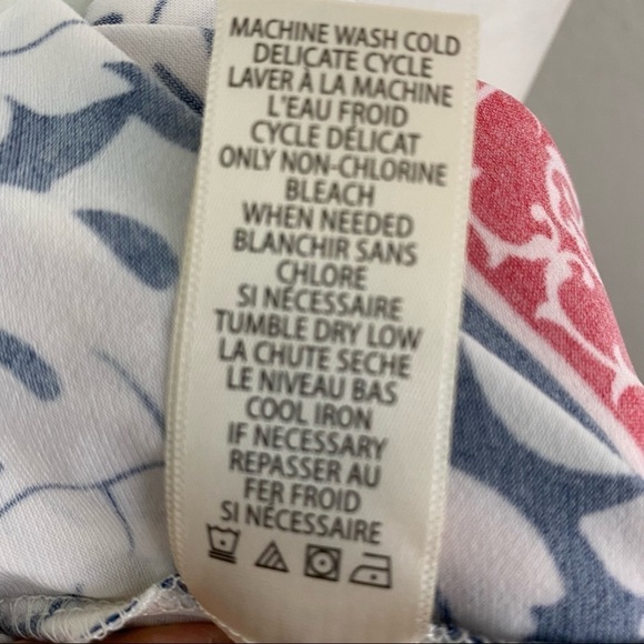 Max Studio Navy & White Floral Racer Back Dress Stretch Small NWT - Picture 12 of 12